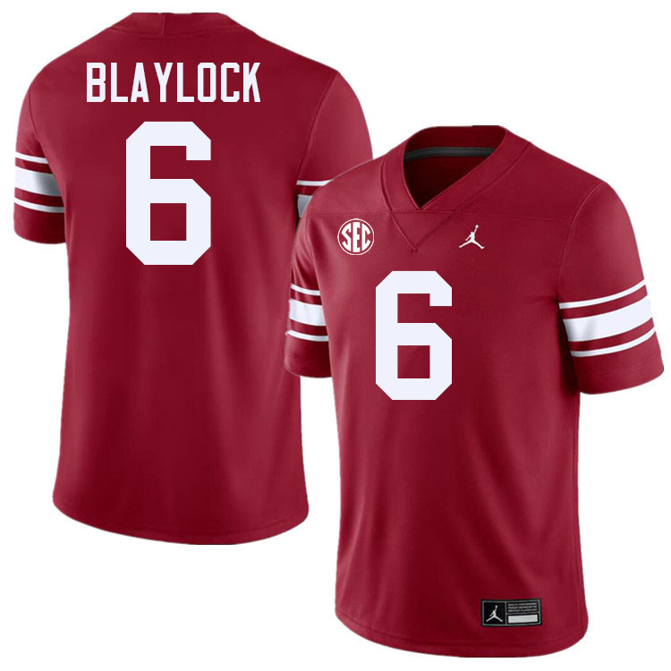 Oklahoma Sooners #6 Tory Blaylock College Football Jerseys,Uniforms-Throwback